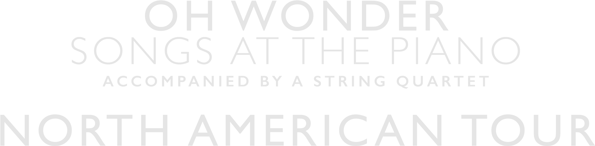 Oh Wonder Songs at the Piano North American Tour
